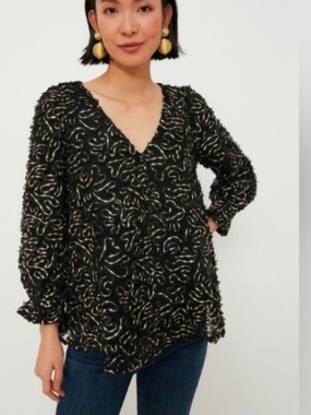 Tuckernuck Nightly Organza Easton Blouse‎